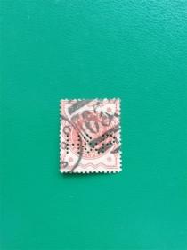 英国古典邮票 1887-1892年 维多利亚女王 1/2d 打孔“H&P”信销票上品
