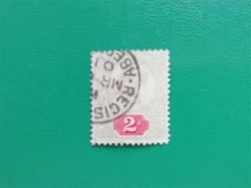 英国古典邮票 1887-1892年 维多利亚女王 2d 信销票上品