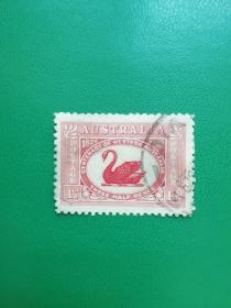 澳大利亚邮票 1929年雕刻版黑天鹅邮票百年 一全 信销票