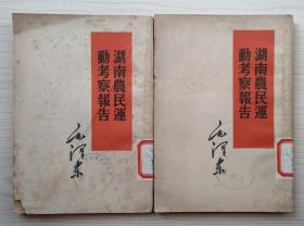 湖南农民运动考察报告 毛泽东著 人民出版社（两册合售）