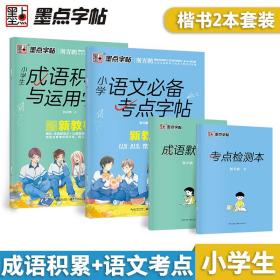 墨点字帖小学生语文考点成语积累与运用2册套装教材同步硬笔书法字帖常考检测描红字帖作业练习