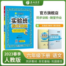 实验班提优训练六年级下册小学语文人教版2023年春新版教材同步课内基础课外阅读提优课外拓展阅读组合单元自主测评练习册