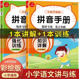 小学生语文拼音手册（全2册）强化训练+知识详解  全新升级彩绘版  小学通用  开心教育