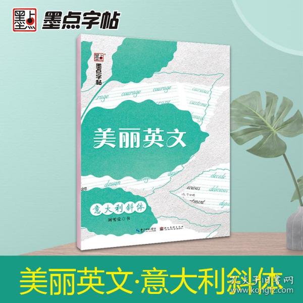 墨点英文字帖成人大学生美丽英文意大利斜体钢笔临摹练字帖女生字体漂亮清新英文书法练字神器