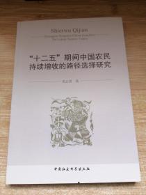 “十二五”期间中国农民持续增收的路径选择研究