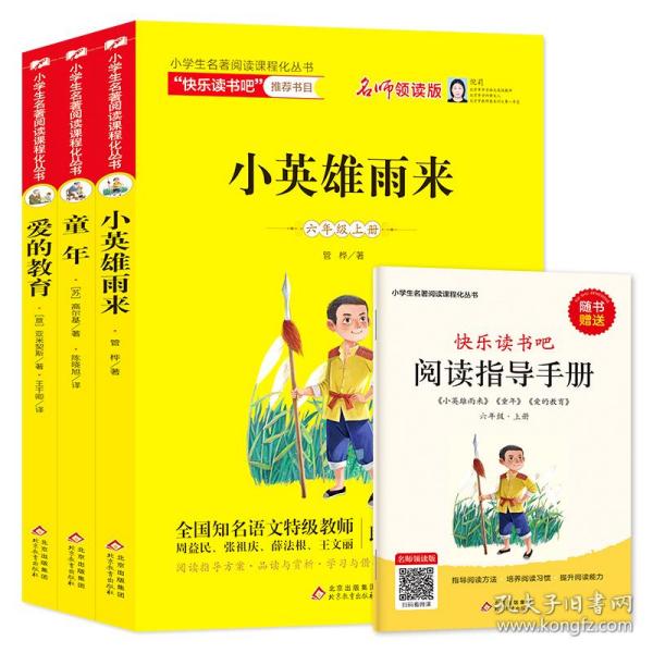 统编版快乐读书吧指定阅读六年级上（套装全3册）童年+爱的教育+小英雄雨来