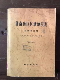 西南地区区域地层表【贵州省分册】