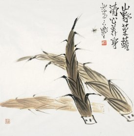 孔六庆 山野菜蔬 清心养身 70*68cm，约4.3平尺