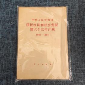 国民经济和社会发展第六个五年计划  1981一1985