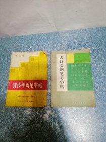 青少年钢笔字帖、古诗文钢笔习字贴（2本合售）