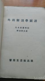 稀见民国初版一印“精品医学著作”《外科解剖学图谱》（插图本），白求恩医学院解剖学系译，32开平装一册全。“医务生活社”民国三十八年（1949）五月，初版一印刊行。内录大量解剖学彩绘插图，版本罕见，品如图。