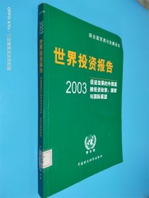 2003世界投资报告·促进发展的外国直接投资政策：国家与国际展望