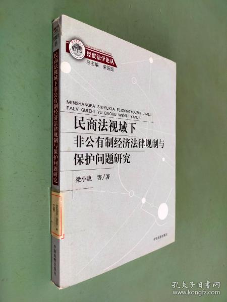 民商法视域下非公有制经济法律规制与保护问题研究