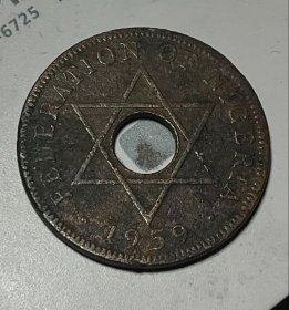尼日利亚1959年   1便士硬币、铜币（目录价17.7人民币）