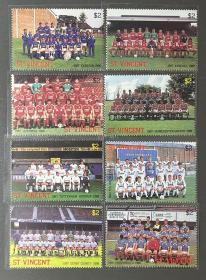 圣文森特1988年   英超球队邮票   8全
