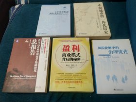 5本经济管理图书合售：风险化解中的治理优化、盈利商业模式背后的秘密、企家业家社会资本对新创企业绩效的影响研究、中原城市群一体化研究、中国式企业管理科学基础研究总报告