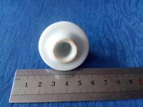 建国后创汇期回流精品景德镇粉彩手绘花鸟动物微型将军罐文房摆件 小品大样