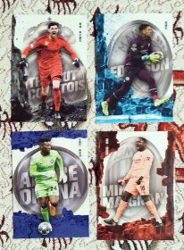 《足球周刊》门将主题卡 4张全套 皇马-库尔图瓦 曼城-埃德松 国际米兰-奥纳纳 AC米兰-迈尼昂 球星卡 一套