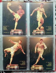 《足球周刊》C罗纳尔多  球星卡4张 4张金球奖卡 金球奖六十年