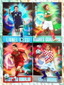 足球周刊 主题卡 2022.13  2006年世界杯球星卡 4张全套 梅西/C罗/莫德里奇/瓜尔达多