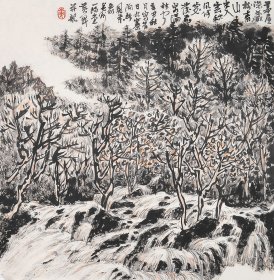 黄必济真品国画，水墨山水画8。黄必济(黄开)，广西南宁市人，山水画家，广西美术家协会会员，广西民盟美术院副院长，南宁市兴宁区美协副主席。