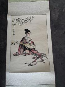 著名画家“贾永芳”吉林省美术协会员，美协主席，国画“美人图”一幅，保真手绘原稿，神韵非常，实力大于名气的天才画家，寓意降妖斩魔，保佑全家幸福平安，百鬼不敢入内，镇宅之宝，值得永久收藏，可遇不可求的独特画作