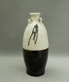 古瓷器，元代梅瓶，元代白釉褐花四系梅瓶，非常独特，极为神秘，包老包真，大开门，传世光泽，釉色极美，釉水肥美，古朴精美为元代瓷器中之珍品，孤品，神品，馆藏级，鬼斧神工，可遇不可求，难得一见，绝世珍宝