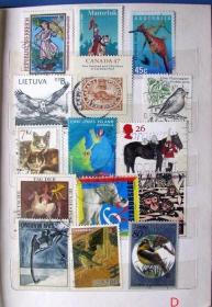世界各国动物邮票一满本甩卖送册，实拍，保真，邮票一本甩卖