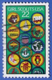 美国女童子军--美国邮票--早期外国邮票甩卖--实拍--包真--店内多