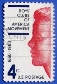 美洲的男孩俱乐部--美国邮票--早期外国邮票甩卖--实拍--包真--店内多