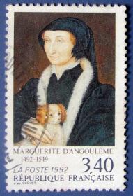 玛格丽特·丹古勒姆名画--法国邮票--早期外国邮票甩卖--实拍--包真.