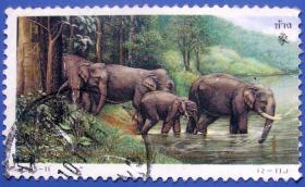 大象嬉水盖江苏常州邮戳--早期中国邮票甩卖--实拍--包真，