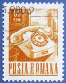电话机--罗马尼亚邮票--早期外国邮票甩卖--实拍--包真--店内多