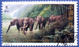 大象迁移盖江苏常州邮戳--早期中国邮票甩卖--实拍--包真，