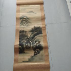 【14】    老画轴    挂轴   《玉峰》  立轴   绢本 绫裱      画芯尺寸：105CM×38CM       收藏品   卷轴