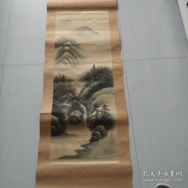 【14】    老画轴    挂轴   《玉峰》  立轴   绢本 绫裱      画芯尺寸：105CM×38CM       收藏品   卷轴