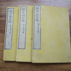 和刻本 《续 皇朝史略》3册5卷全    日本古代史著作 青山延于撰写 日本史书类古籍  明治10年（1877年）