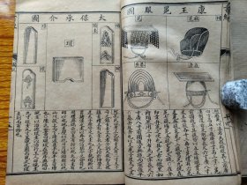 宣统3年绘图监本（官版）。序：沈作、建宁府建阳县人，西山先生之仲子，九峰先生。内容：尧典、大禹谟、禹贡、胤征、商书、汤誓、蔡仲之命。帝王世次、七政之图、五辰闰月、璿机玉衡、九疆图、大辂图（皇帝所乘之车）。衡之图（度量衡）。上公圭九寸。谷壁蒲璧。玉帛图。乐器图。冕服。侯卫执图（礼器）、兵器。六尺六寸为上弓、六尺三寸为中弓。印：马氏梦蕚。6卷全，20*13cm，书有损，品相见图。