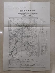 民国嫩江两岸地形略图、图中编号地名：龙江、五家子、拉哈站、西河南屯、纳河县、阿河浅、布西县、土尔苏、特穆呼珠、依斯坎、巴彦街。九峰山、甘河、蒋家屯、嫩冮县、博根里、科洛河、伊拉哈、泰安镇、克山县、乌玉尔街、嫩冮、昴昴溪、纳谟尔河。尺寸36*24cm，折寄。