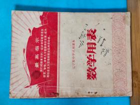 S 0035  数学用表   辽宁省中学试用课本 全一册  1970年11月   辽宁省中小学教材编写组 一版 一印