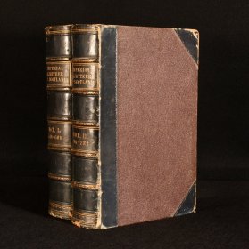 稀缺版，《苏格兰皇家地名词典  2卷全》大量板画插图，皮面精装， 约1870年出版，
