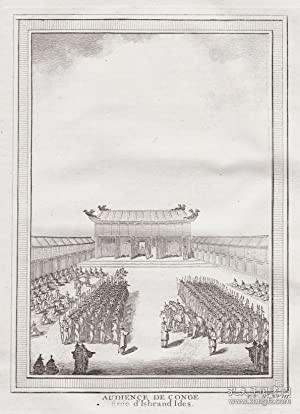 稀缺铜版版画，中国--皇帝，官员， 约1750年出版