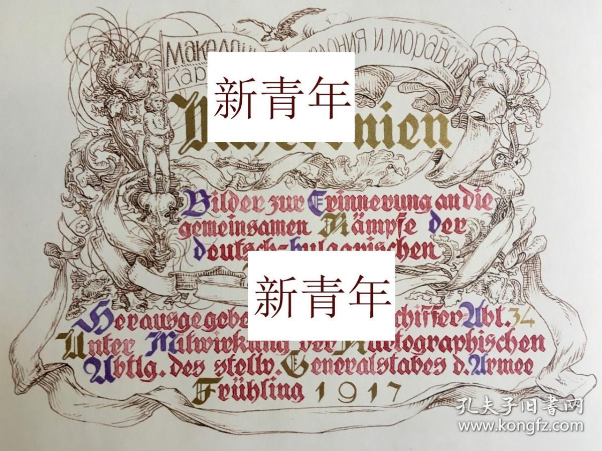 稀缺 ， 《 马其顿：纪念德保军队联合作战的摄影集 》大量照片 ， 约1917年出版.