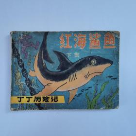 丁丁历险记 红海鲨鱼下连环画一本  其中第158页撕裂了，品相如图自鉴。