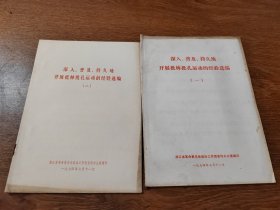 深入、普及、持久地 开展批林批孔运动的经验选编 一二两本合售  浙江省革命委员会政治工作组宣传办公室编印  16开