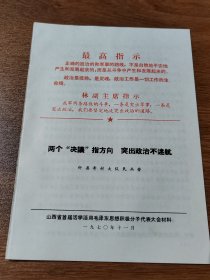 山西省首届活学活用毛泽东思想积极分子代表大会材料 忻县奇村大队民兵营  1970年11月 16K 保真包老