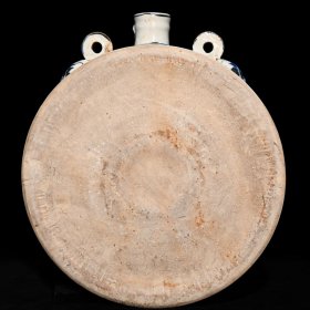 明青花龙纹卧壶，高41.5cm直径36.5cm，价3420