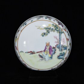 清雍正粉彩人物故事纹果盒