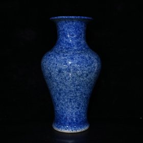 清代雪花蓝开片赏瓶（35×18cm）240元