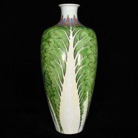 清乾隆粉彩百财纹瓶